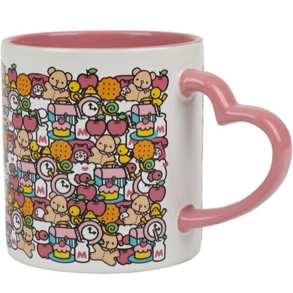 Hello Kitty Mug Pink Heart Handle 16oz Ceramic Cup Cute Gift Collectible - Picture 5 of 5